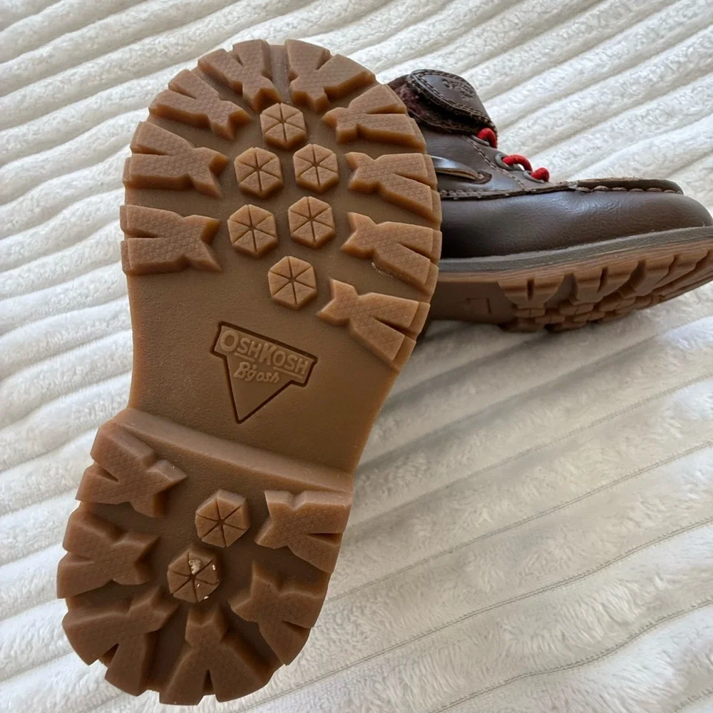 OshKosh B'gosh Brown Boots with Red Accents